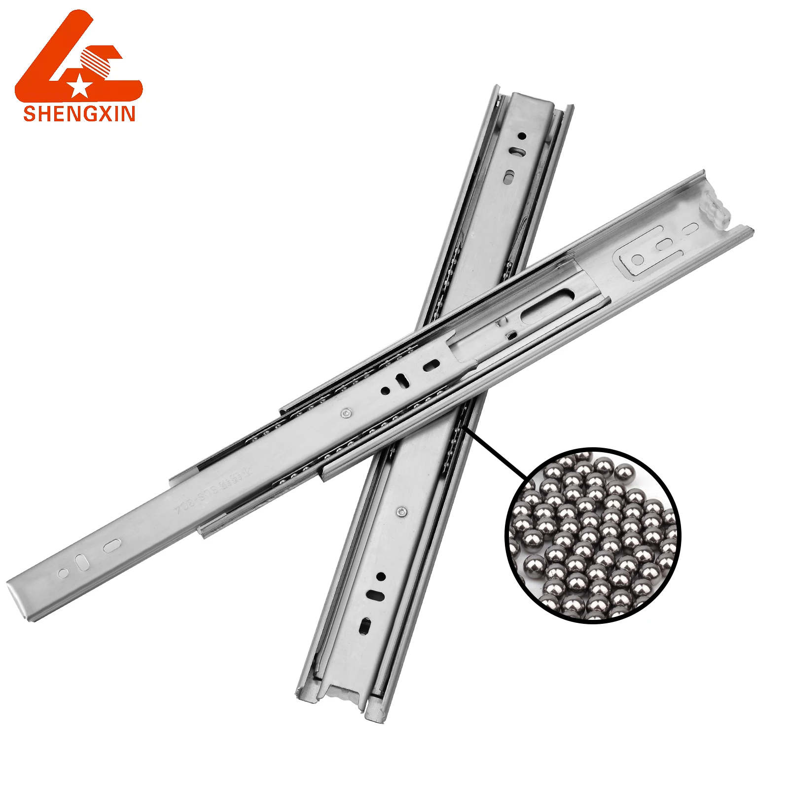 Hot sell hardware furniture retractable adjustable 40mm cold-rolled steel ball bearing drawer slide rails