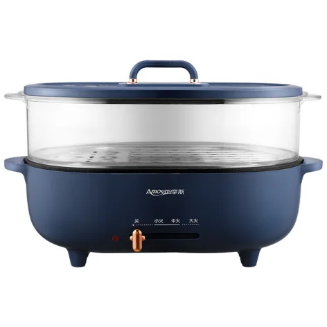Hot Sell Electric Cooking Cooker Hot Pot Cooker Electric Multi-Function 3l Large Hotpot Cooker With Food Steamer