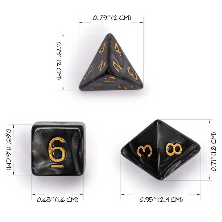 Die Rolling Casino Gaming D20 D6 D8 D10 D12 D4 16mm Sided Ludo Polyhedral Dice Role Playing Board Games D&D Dungeons Dragons RPG