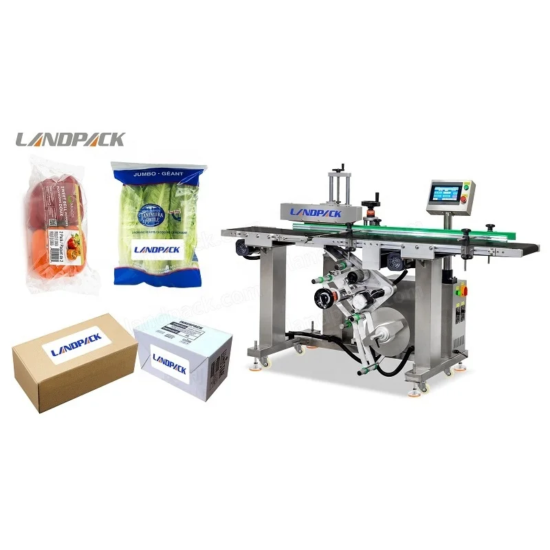Landpack LFT-DB-00 For On Egg Carton Box Flat Bottom Label Stickers Labeling Machine