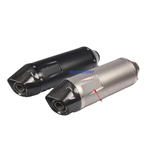 
jeabo 38~51mm Universal Leo Vinc Carbon fiber Motorcycle Exhaust Muffler Modified Escape For FZ1N FZ8N FZ8 MT-09 MT-07 