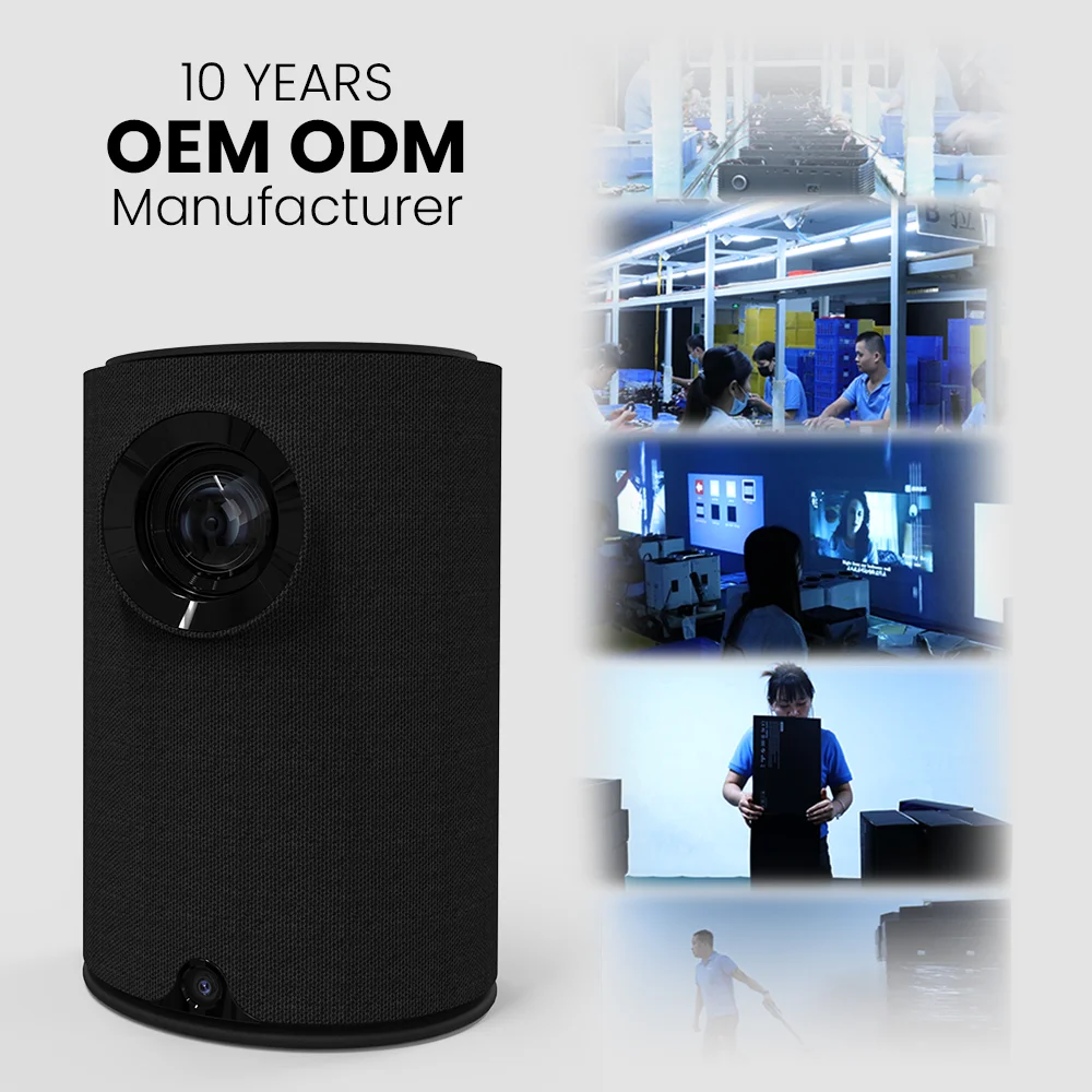 200 Ansi Lumens USB  Native Full HD 720P Auto Focusing 4d Keystone Android 9 Portable 30000 hours LED Projector