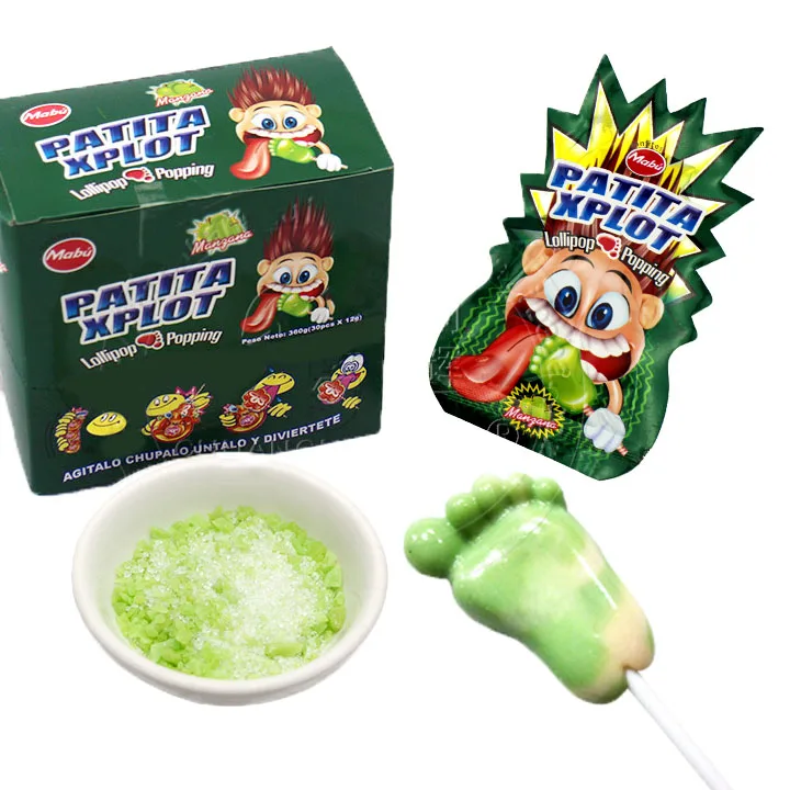 Big foot Lollipop Popping Hard Candy Baby Feet Shapes Fruit Flavors Foot Lolli Individually Wrapped Bulk Variety Party Lollipop