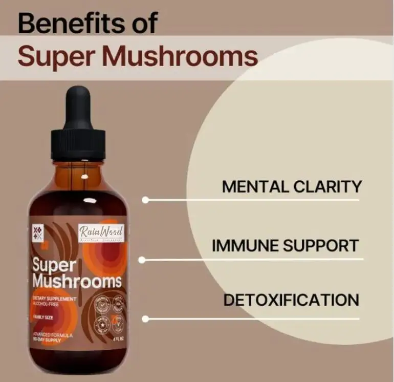 Wholesale Natural 8-in-1 Mushroom Liquid Drops Supplement For Adults
