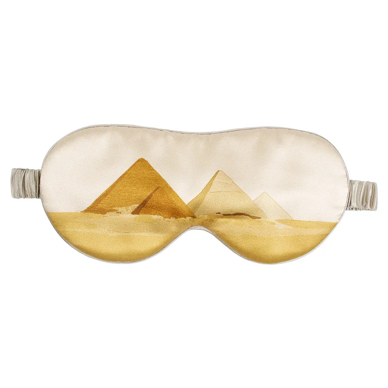 6A Grade Quality Printing 19mm Real Silk Eye Mask 100% Mulberry Soft Breathable Sleeping Eye Mask