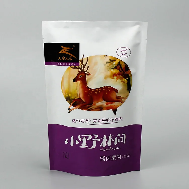 Custom Logo Printed Resealable Ziplock Aluminum Foil Mylar Stand Up Pouches Bags For Food Snack Packaging Pouch