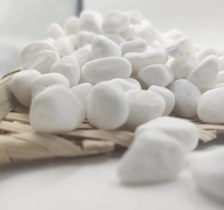 Wholesale of Snowflake White Goose Egg Stone Flower Decorative Stone, Natural Cobbles, Good Quality and Affordable Price