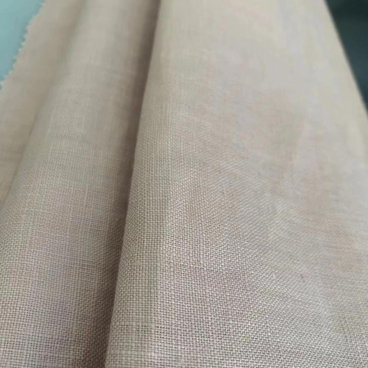 Hot Sale Fashion 100% Organic Europe Linen  Dyeing Fabric Solid Dyed Fabrics For Dress