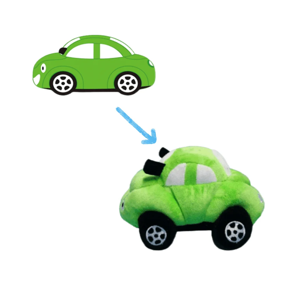 Customized Traffic Vehicle Car Bus Trunk Van Train Stuffed Soft Plush Toy Plushie With Wheels