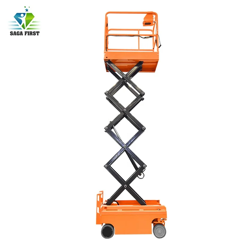 6m 8m 10m 12m Scissor Lift Portable Scissor Lift Elevator Movable Hydraulic Aerial Lifting Platform