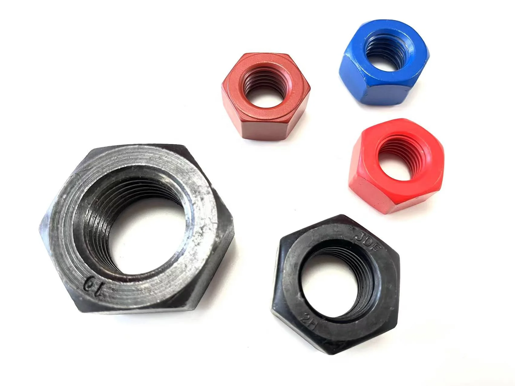 carbon steel black oxide ASTM-A194 grade 5 2H heavy hex nut  for use with B7 studs
