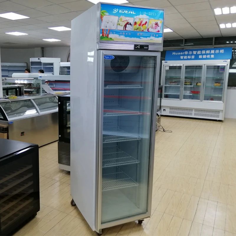 glass door freezer counter  vertical display freezer  display freezer