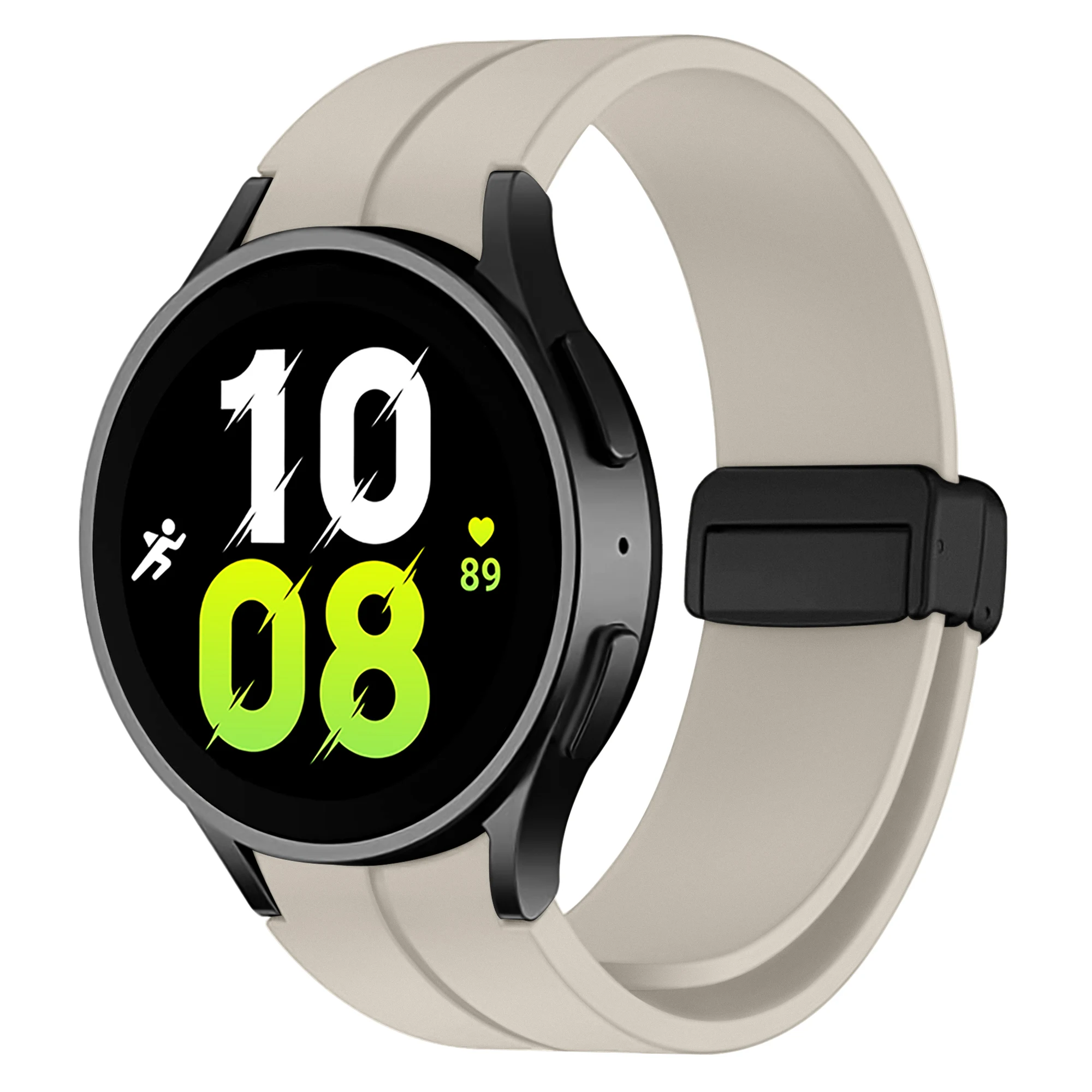 RYB Silicone Magnetic Bands for Samsung Galaxy Watch 7/6 40mm 44mm ,Quick Release Silicone Watch Band
