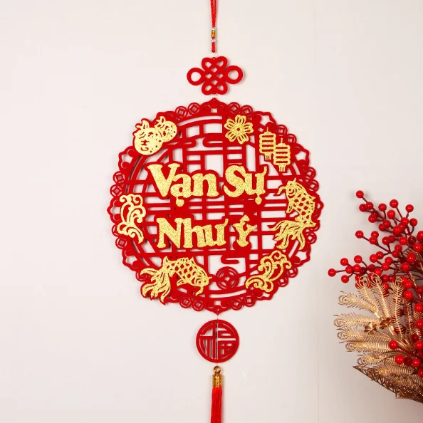 Home Hanging Ornament Chinese Lunar New Year 2024 Vietnamese Spring Festival Hanger