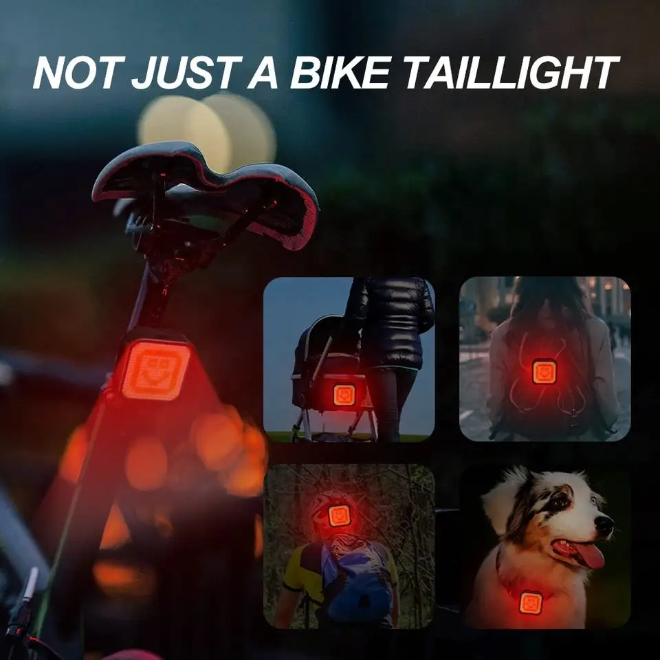 Intelligent Bike Tail Light eBike Rear Light Usb Rechargeable Waterproof rear light waterproof mountain road