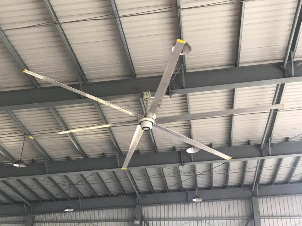 
380V 24ft AC solar photovoltaic large permanent magnet gearless industrial ceiling fan 