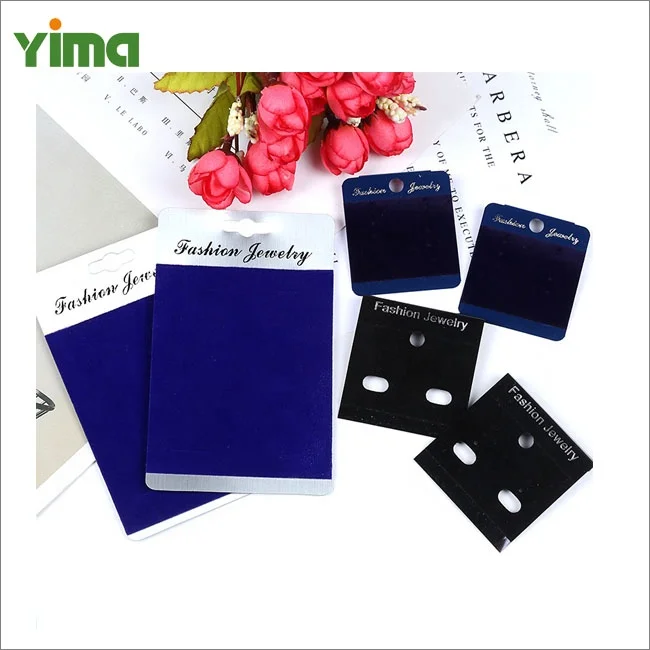 China factory oem earring card custom print logo high-end Fabric cloth velvet demand necklace jewelry packaging tag