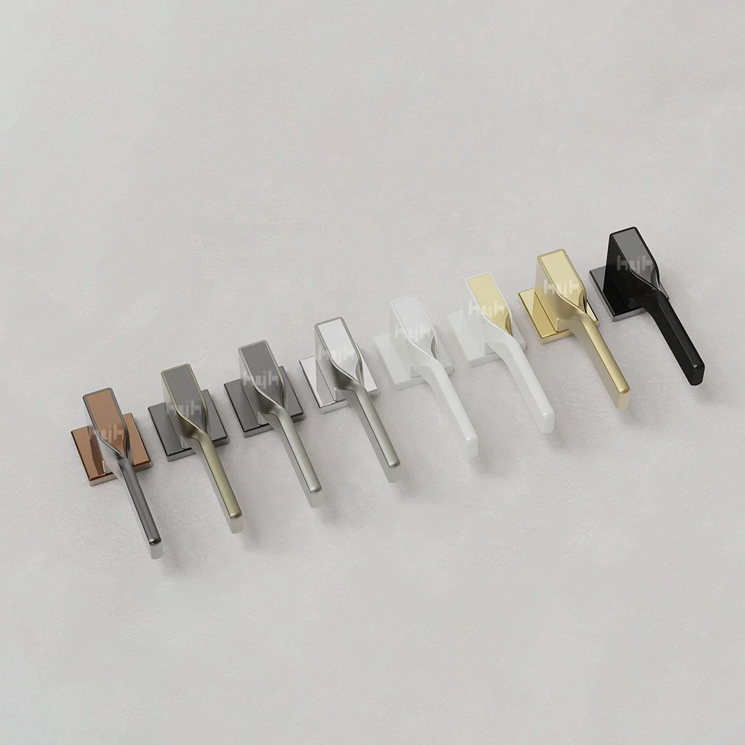 Guangdong-hyh hardware Zinc Alloy Good Polishing Zamak Privacy Door Handle Lock With Rosette From China hyh