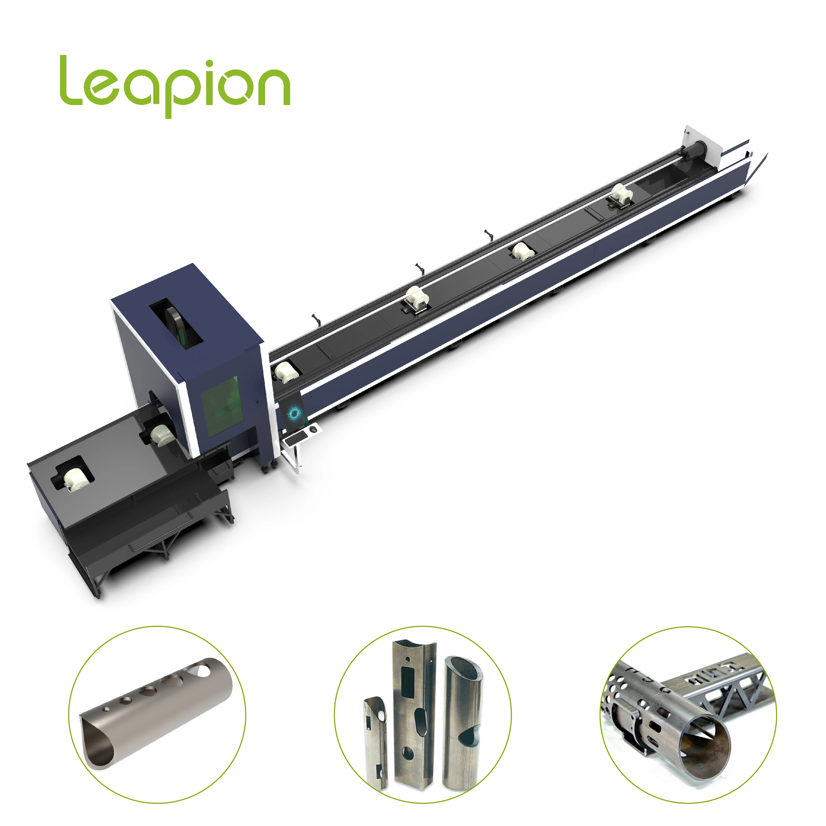 Leapion fiber laser cutting machine pipe auto loading 6000w laser cutting machine a10:e14a10:e13a