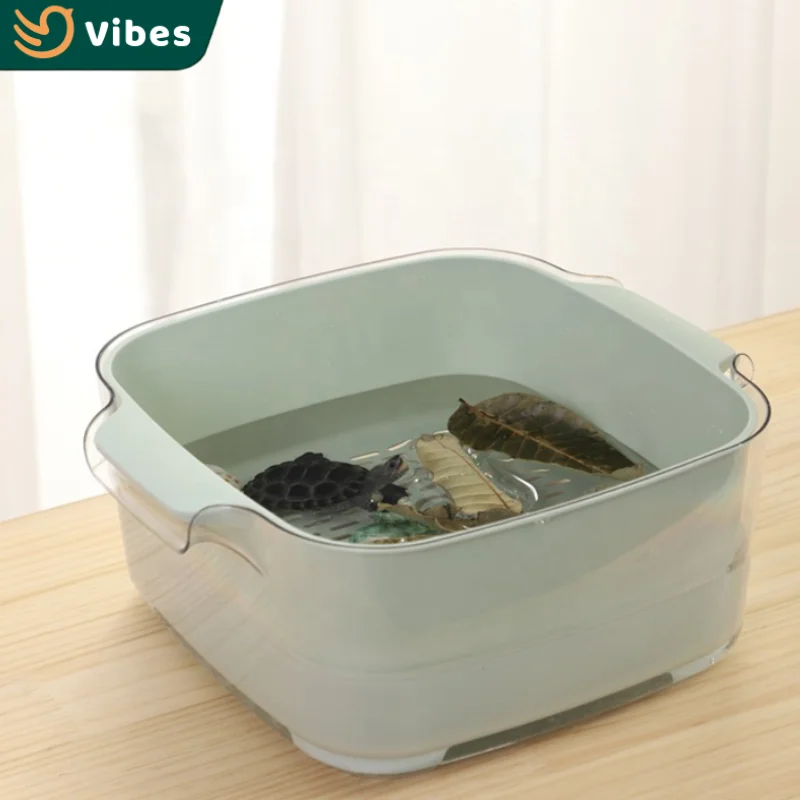 New Arrival Plastic Fish Tank Crab Aquarium Turtle Habitat Pre Plastic Aquarium Turtle Colorful Aquarium For Turtles