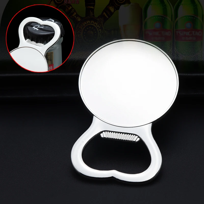 Xun Xin Hot Selling Sublimation Blank Customized Fashion Metal Decoration Beer Bottle Opener Keychain Refrigerator Magnet