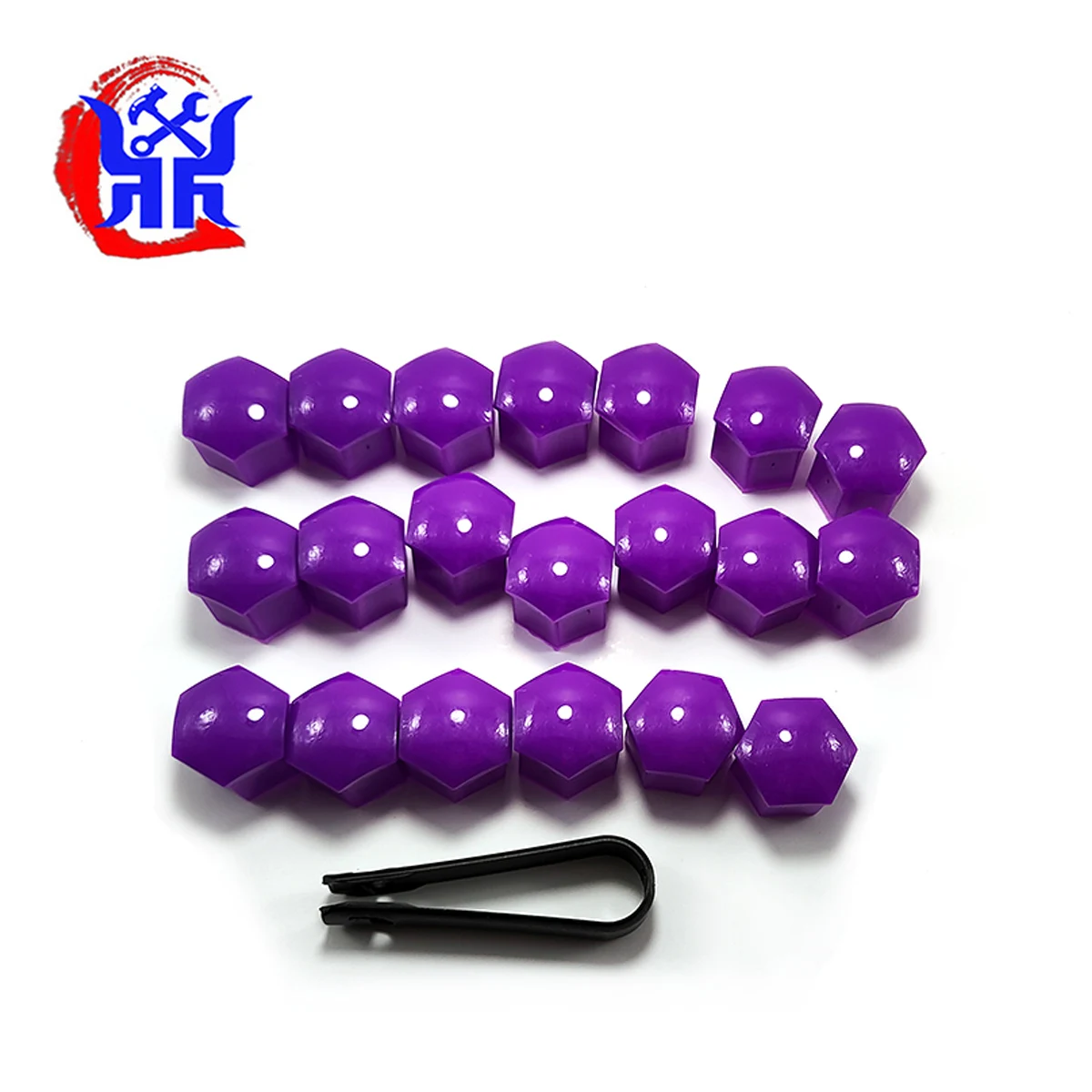 20x Gray 17mm Wheel Lug Nut Bolt Center Cover Caps Accessories+ Tool For VW Audi