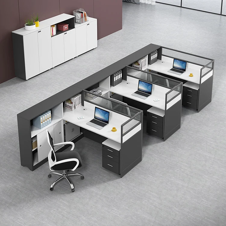 Modern Office Furniture L Shaped Call Center Cubicle Work Station Home Table Office Partition Computer Desk Workstation
