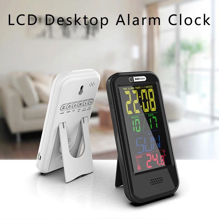 Large Digital Decorative Desk Clock and Wall Calendar Alarm Battery Powered Clock for Everyone