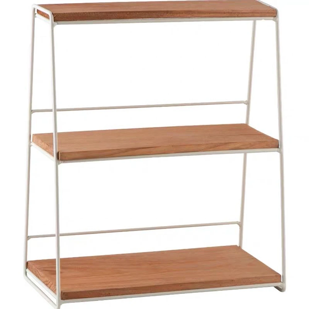 Modern Practical Design Estante De Pared Jar Holder Seasoning Shelf ,3 Tier Wooden Spice Rack For Kitchen