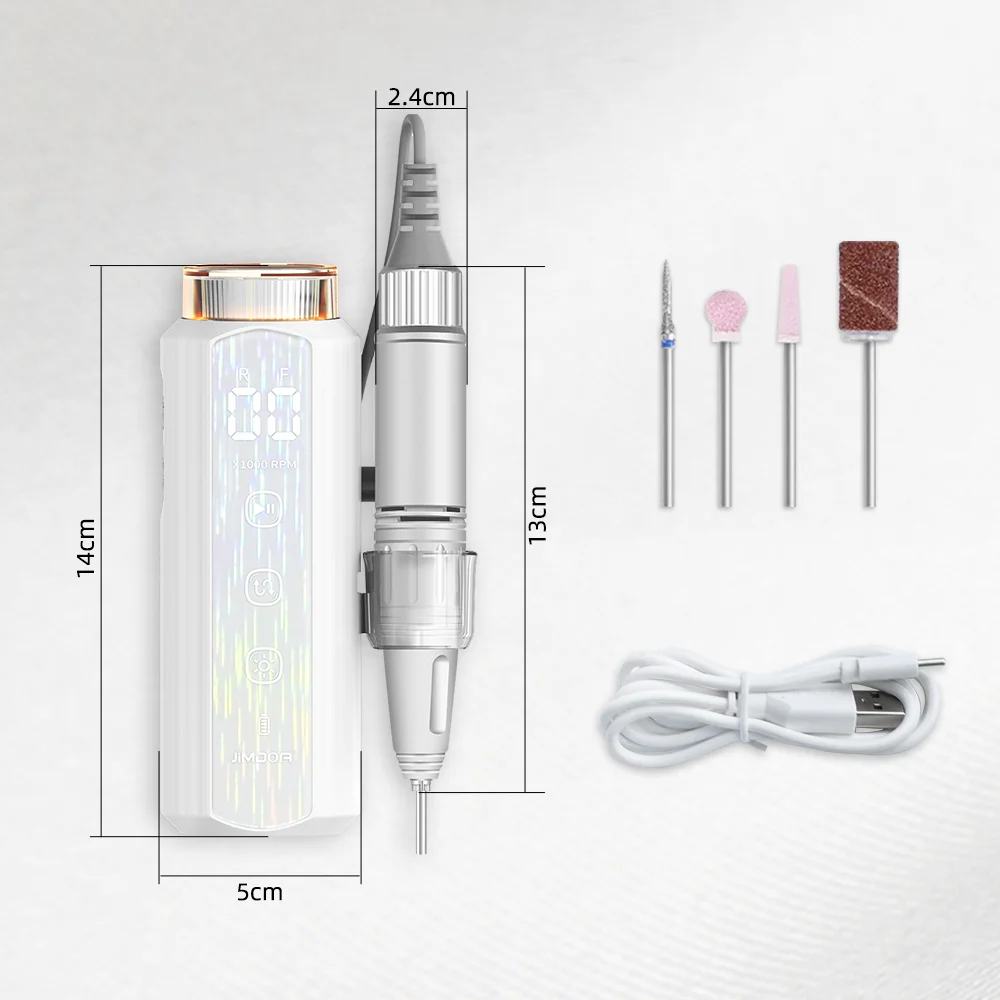 Rechargeable Electric Nail Drill Portable 35000 Rpm Display Screen With High Quality UV Nail Lamp