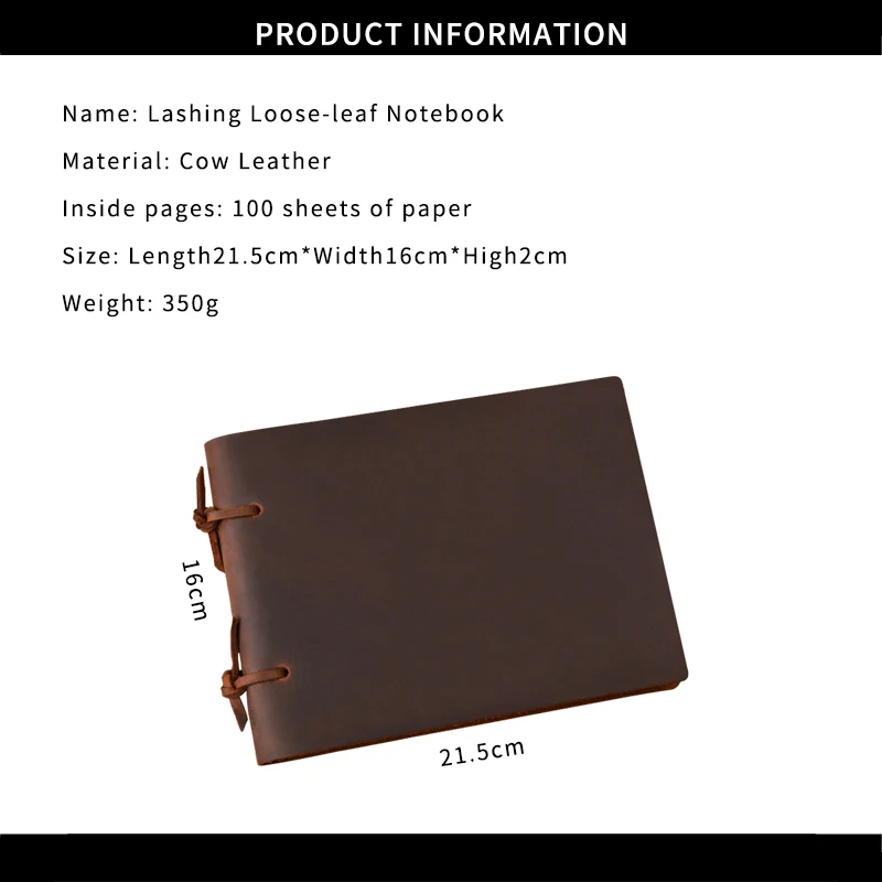 Free Shipping Classic Genuine Cowhide Leather Notebook Custom Logo Journal Hardcover Planner Painting Book Sketch Book