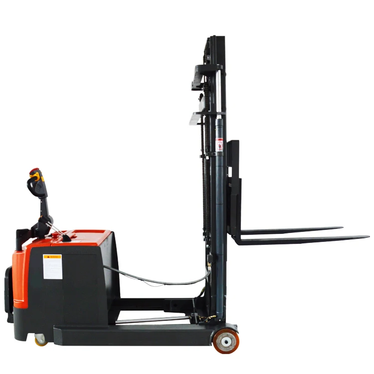 Standing 1500Kg Electric Battery Pallet Lift Stacker Truck Automatic Forklift For Food Shop