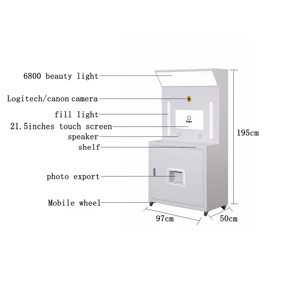 Commercial Photo Booth Vending Machine Hardware Stainless Steel Standard Photo Booth Machine - Logitech Camera