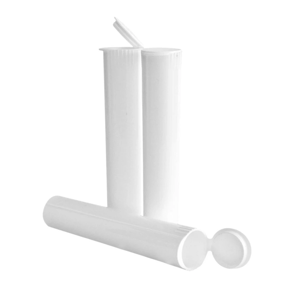 Wholesale Plastic Tube Child Resistant Smoking Packaging J Tube Pre Pop Top Rolled Cone Tube 85mm 90mm