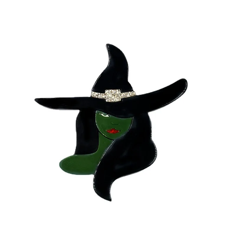 HONEY Wholesale suit personalized chest flower decoration witch brooch accessory task Halloween brooch