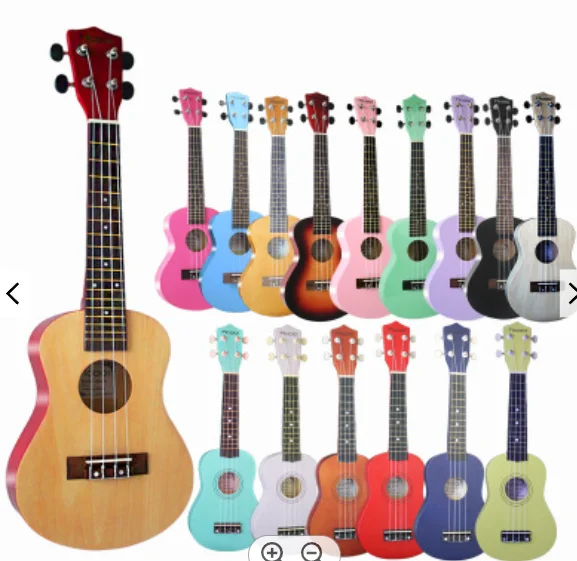 Fashion Style Multiple Color Good Quality Ukulele 21 Inch For Beginners
