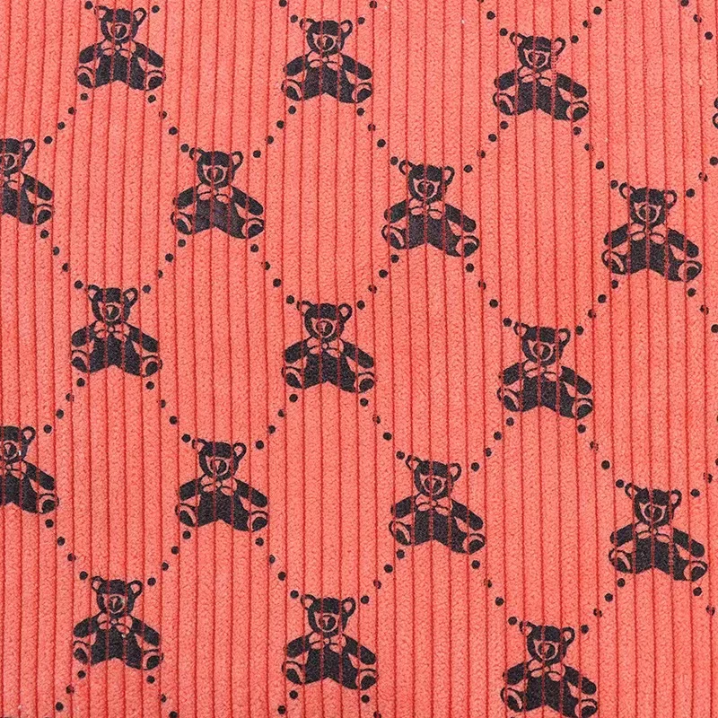 flower pattern printed striped velour fabric fancy velvet fabric for cushion mat mattress