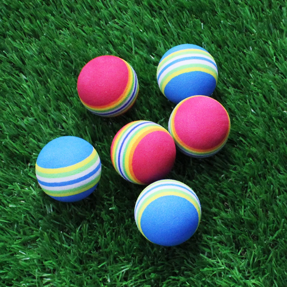Wholesales EVA Foam Golf Balls Bulk Rainbow Color Sponge Swing Training Golf Ball