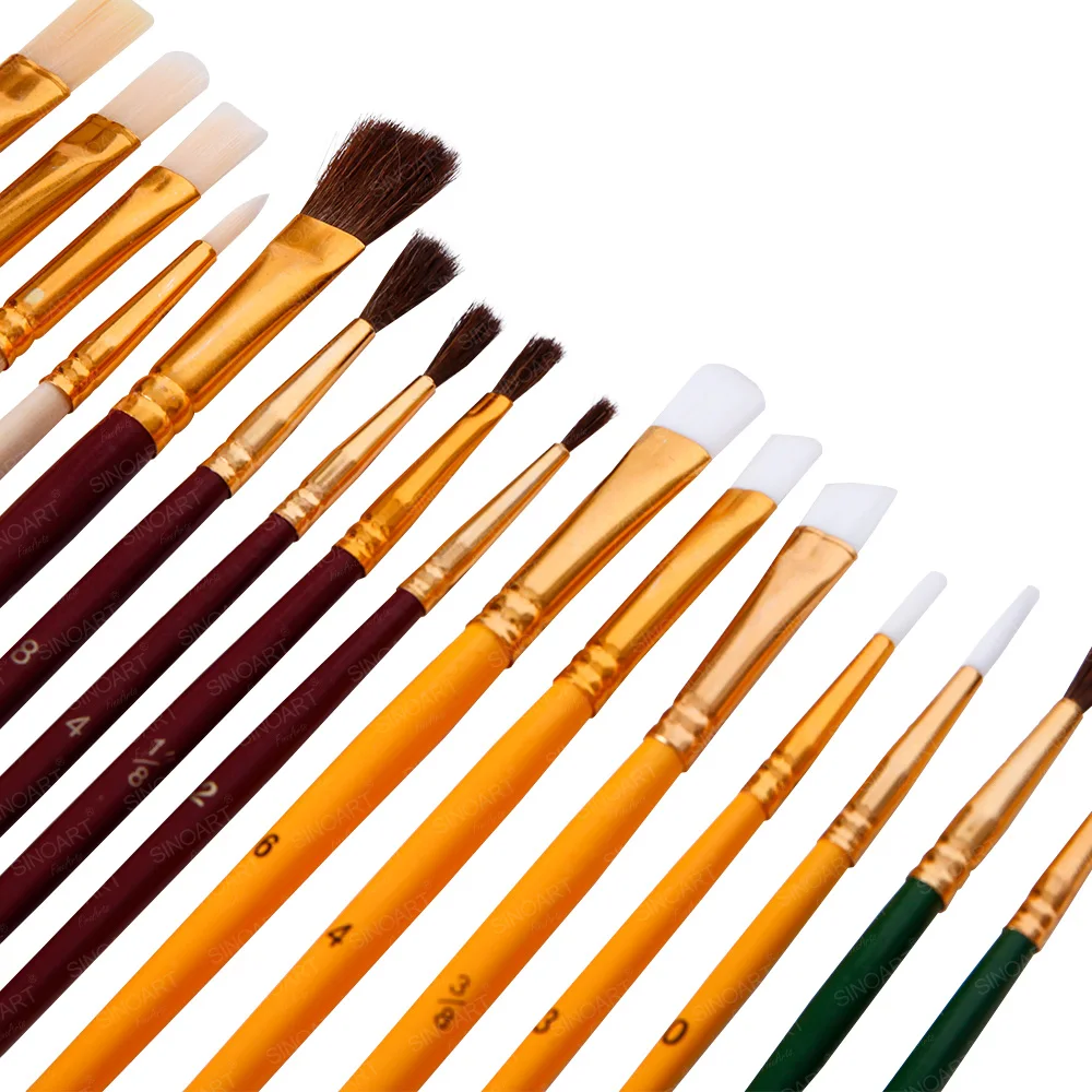 SINOART IN STOCK 25 brushes painting set cost-effective art brush set for artist materials