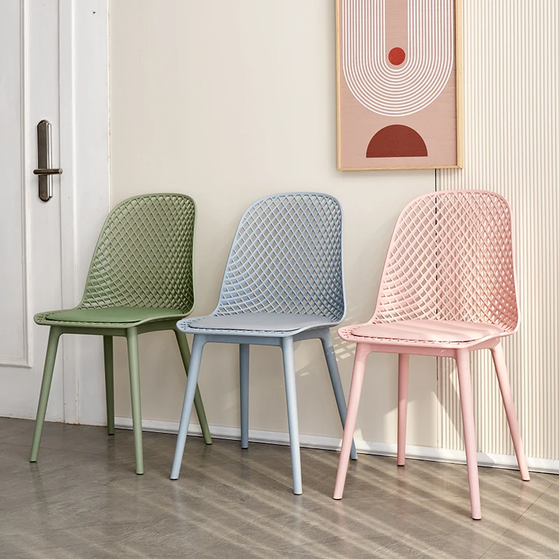 restaurant outdoor durable cafe pp chairs KD new design price modern colored pu cushion plastic dining chair without armrest