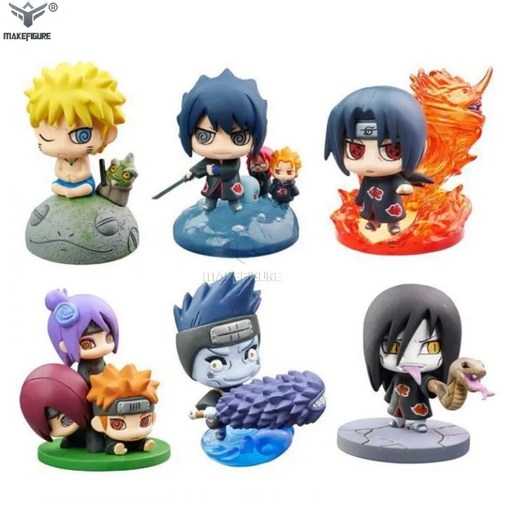 custom made Chibi figure, making PVC chibi miniature toy plastic figurines, customize 3D cartoon injection plastic figurine toy