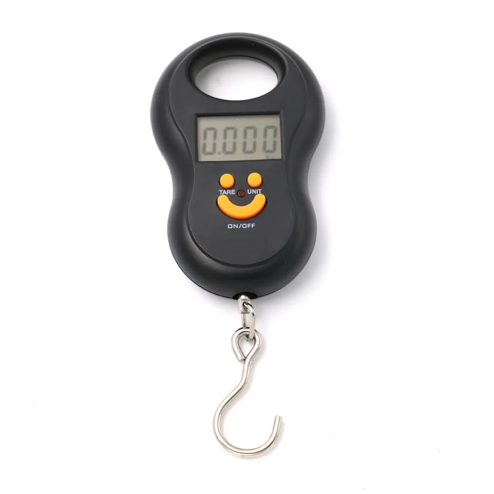50kg x 10g Mini Digital Scale for Fishing Luggage Travel Weighting Steelyard Hanging Electronic Hook Scale Kitchen Weight Tool