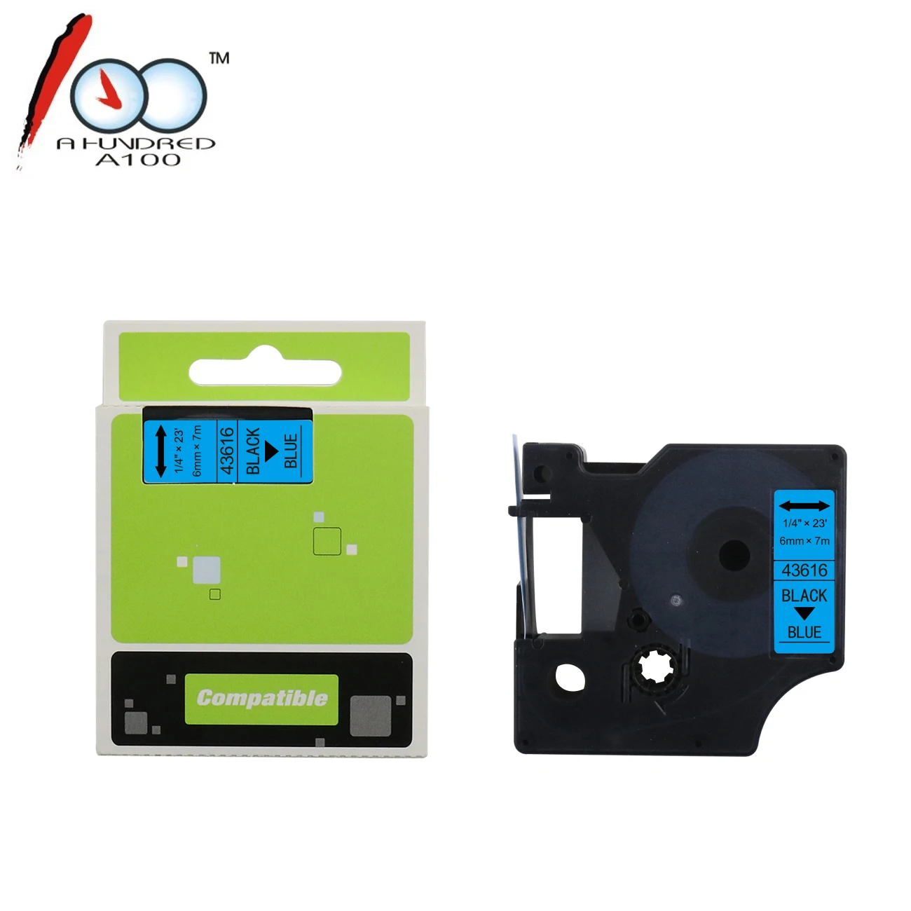 Compatible tape cartridge 43610 43611 43612 43613 43614 43615 43616 43620  6mm for DYMO D1 label printer