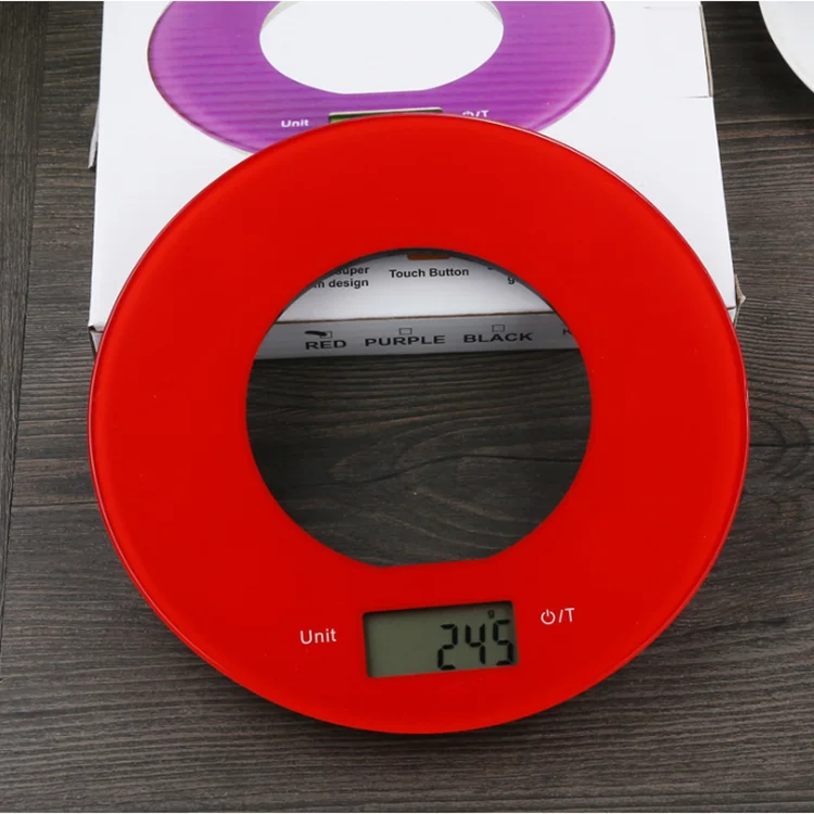 Factory 5kg 11lb  Food Vegetables Weighing Tempered Glass Abs Smart Household Kitchen Electronic Scale
