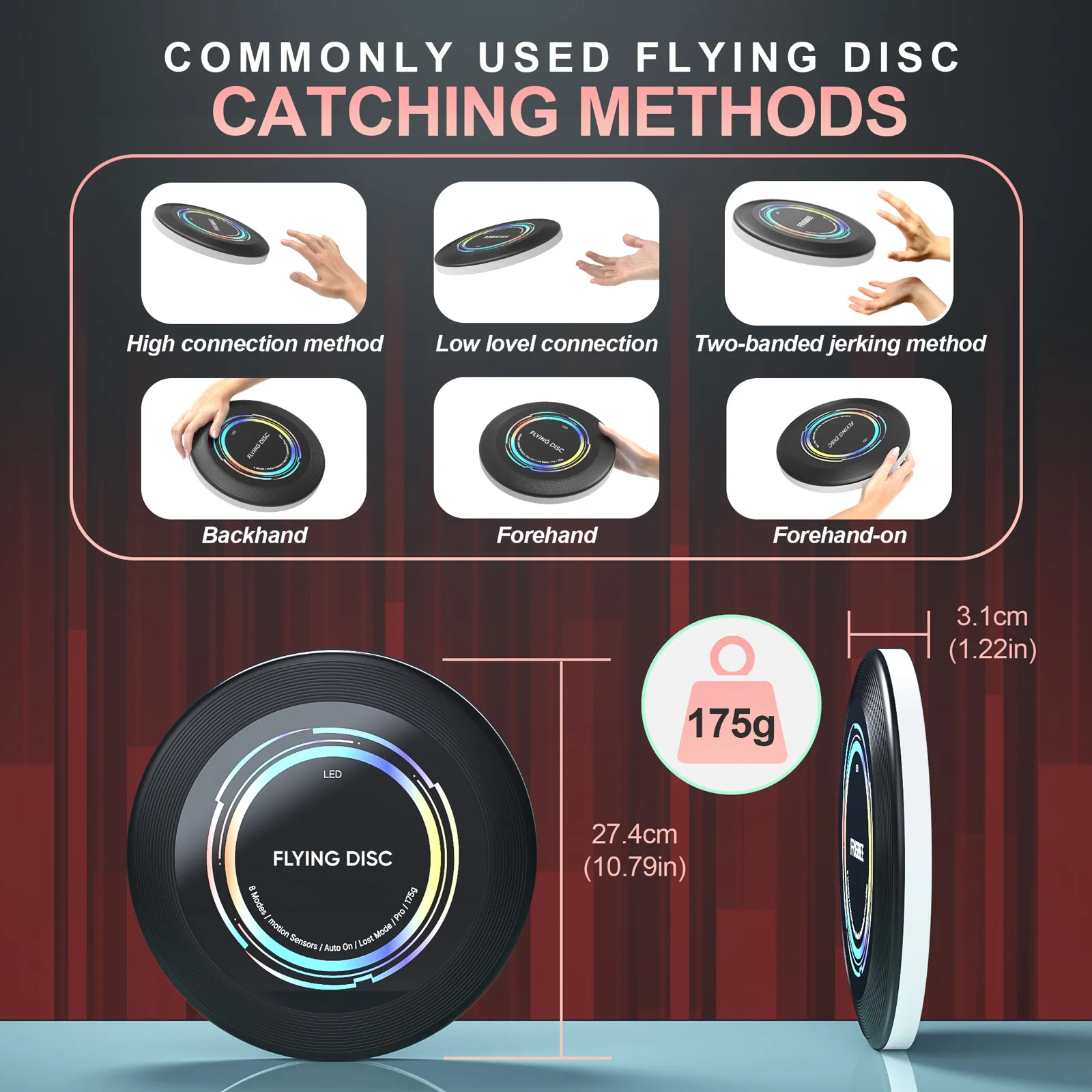 Ultimate Frisbeed Пользовательские Светящиеся в темноте 360 светодиоды frisbeed чрезвычайно яркие игры с летающими дисками и светодиодными огнями