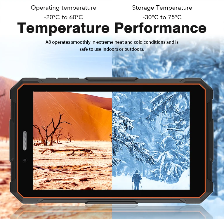 OEM 8 inch octa core  4g lte android 11 rugged tablet  for Industrial with Fingerprint NFC