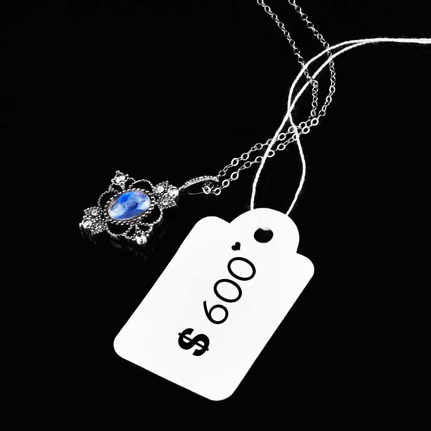 customized hang tag White Blank Tags with Elastic String  label hang swing tags for garment clothing