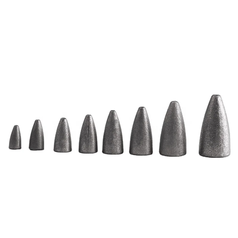 Customized Wholesale  1.7g 3.5g 5g 7g 10g 14g 17.5g 21g bullet heads lead pendants fishing pendants weight