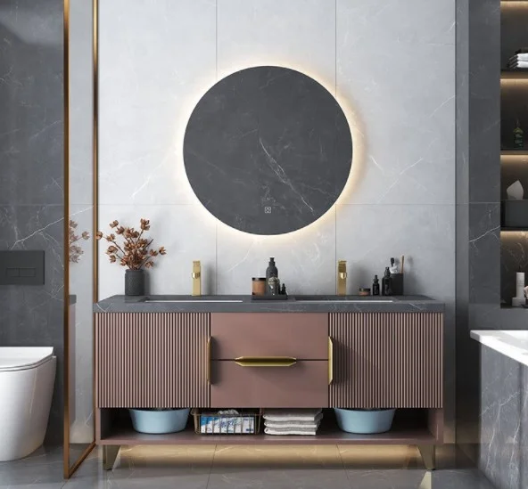 Superior Quality Maple Veneer Toilet Bathroom Sink Storage Cabinet