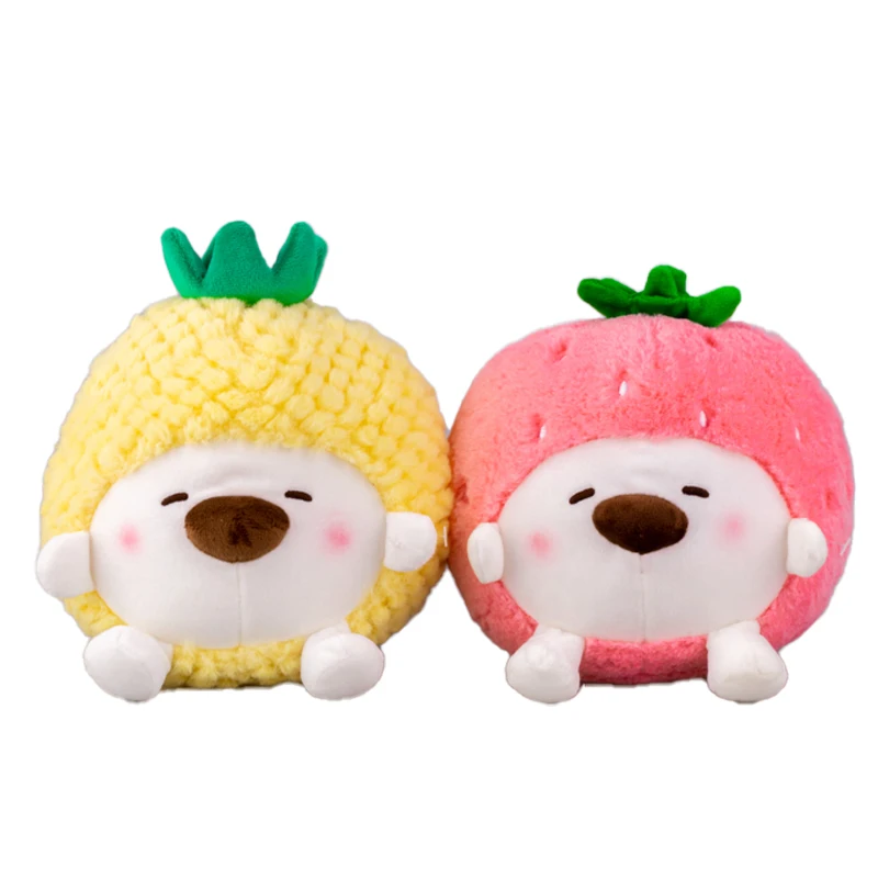 Ledi Wholesale Brinquedo 7 Inches Strawberry Glutinous Rice Bear Plush Toy New Animal Pillow Soft Toy Custom Kids Stuffed Toys